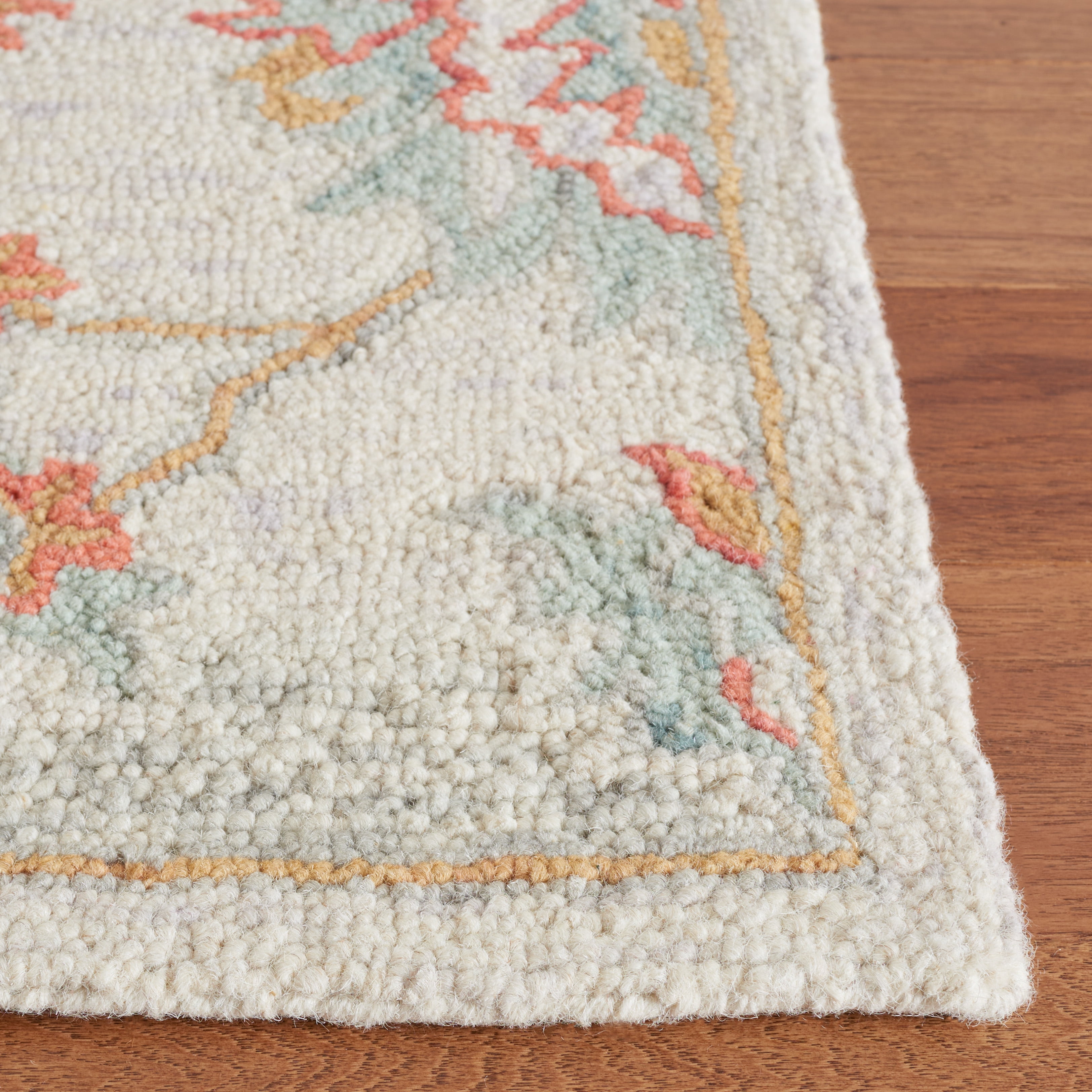 SAFAVIEH Micro-Loop Raschelle Floral Area Rug, Silver/Red, 8' x 10'