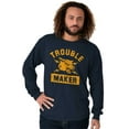 thumbnail image 5 of Trouble Maker Angry Wolf Gym Workout Long Sleeve TShirt Men Women Brisco Brands S, 5 of 6