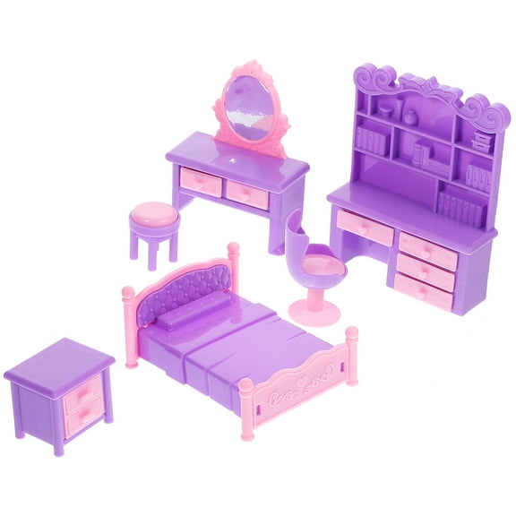 1 Set Mini House Layout Furniture Model Doll House Bedroom Layout Furniture