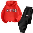 thumbnail image 3 of Conjunto de sudadera con capucha de punto para niños y niñas, sudaderas casuales de manga larga, tops, mono informal para niños de 2 a 13 años, 3 of 5