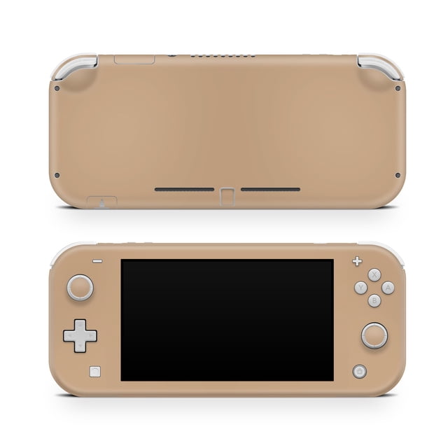 Tacky Design Solid Color Skin Compatible with Nintendo Switch Lite Skin Wrap Minimalist Solid Skin for Nintendo Switch Lite Cover Premium Vinyl 3M Full Wrap Decal. (Light Brown)
