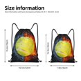 thumbnail image 2 of Saiise Tennis Ball In Fire And Water Pattern Sports Drawstring Backpack - String Swim Gym Bag with Wet Proof Pocket for Women&Men-Medium, 2 of 6
