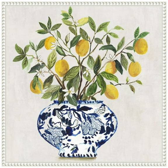 Amanti Art Lemon Plant II Framed Canvas Wall Art Print