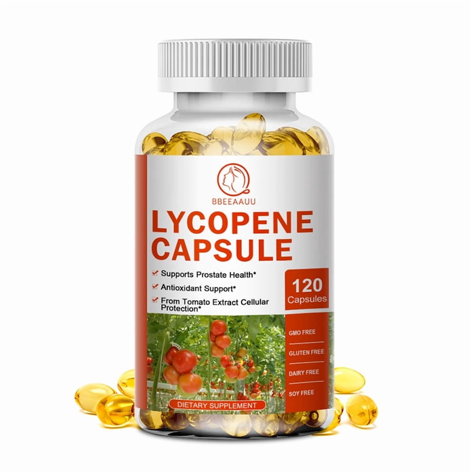 Lycopene 20mg, Dietary Supplement for Prostate, Antioxidant, Heart Health, and Overall Health Support, 2 Month Supply, 60 Softgels