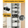 thumbnail image 4 of 9-Tier Over The Door Pantry Organizer with Basket Tags Labels Door Organizer, Sturdy Door Spice Rack Hanging Storage for Kitchen Pantry, 4 of 9