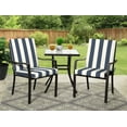 Mainstays 43" x 20" Navy Blue Stripe Rectangle Patio Chair Cushion, 1