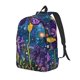 thumbnail image 1 of Disketp Cosmic Purple Irises Mochila de Lona Estampada, Mochila Escolar de Viaje Ligera para Estudiantes y Portátil-Small, 1 of 5