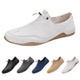 thumbnail image 2 of XIMIN Men's Round Toe Hand-Stitched Soft Non-Slip Driving Moccasin Loafers Comfortable Casual Shoes Lightweight Outdoor Hiking Shoes, 2 of 9