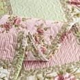 thumbnail image 4 of JML Quilt Set, King, Pink Green Flower, 3 Piece, 4 of 4