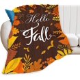 thumbnail image 6 of Fall Throw Blanket Fall Decor Blanket Autumn Pumpkin Leaves Farmhouse Truck Flannel Fleece Throw Blanket for Couch Super Warm Cozy Plush Lightweight Seasonal Bedding Blanket for Kids Adults 40"x50", 6 of 6