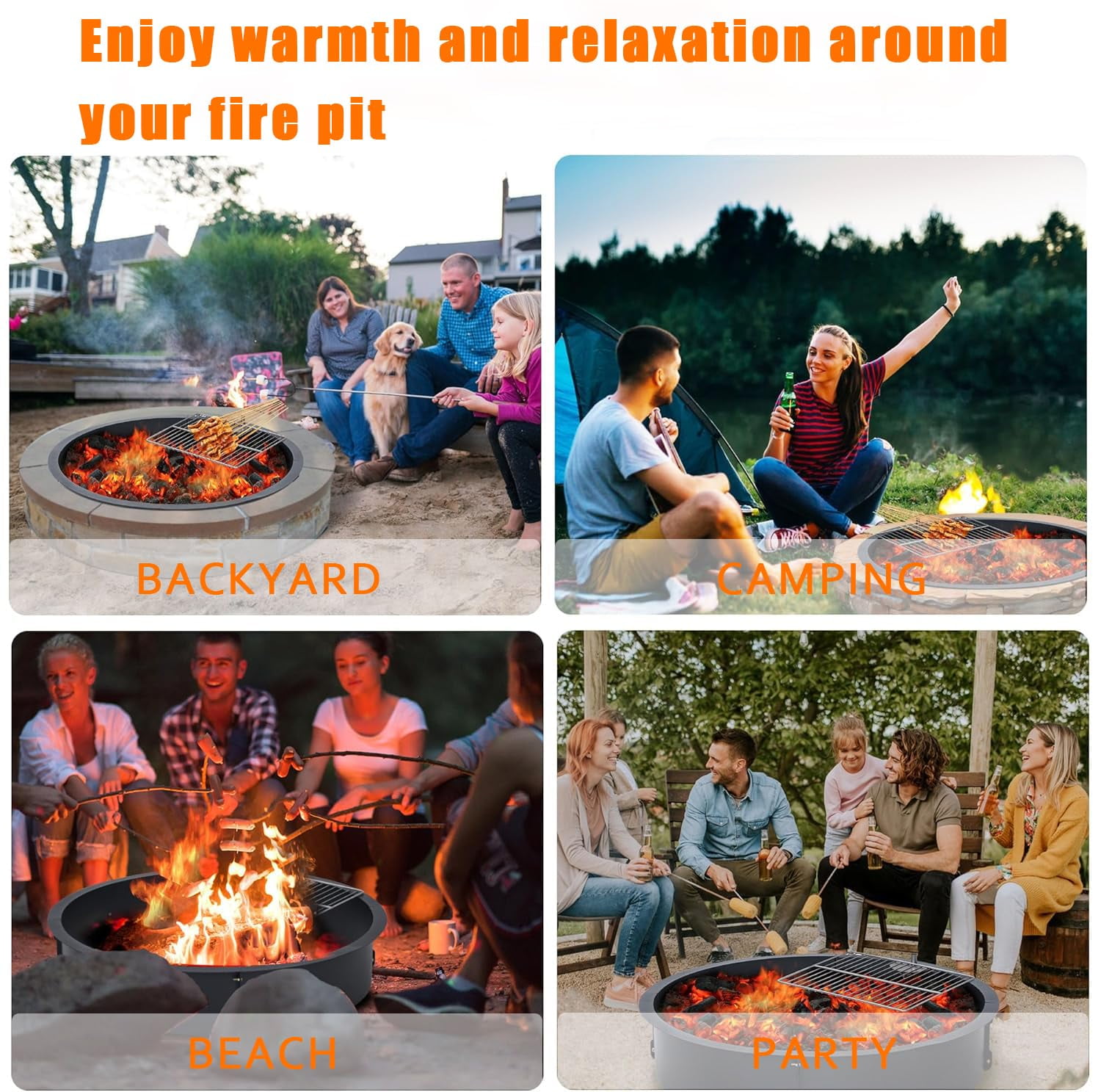Towallmark Fire Pits For Garden,Propane,2.5mm Thick Heavy Duty Steel Roundfire Pits & Outdoor Fireplaces,Tabletop Fire Pit,Black