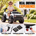 thumbnail image 4 of 12V Licensed Ford Bronco Raptor Powered Ride on Toy Cars, Kids Electric Car for Toddlers with Music, LED Lights, Horn, Ages 2+, White, 4 of 10