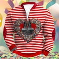 thumbnail image 3 of Camisa de Manga Larga de Poliéster Hombres Camuflaje Imprimir Media Cremallera Pullover de Cuello Redondo Casual Top Al Aire Libre Desgaste Diario Estilo Militar, 3 of 3