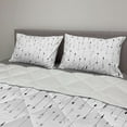 thumbnail image 2 of Tribal Comforter & Sham Bedding Set, Direction Pointers Symbolic Culture Illustration of Bohemian Vibes, 3 pcs Duvet Set Microfiber Filling Quilt, 5 Sizes, Charcoal Grey and White, by Ambesonne, 2 of 4