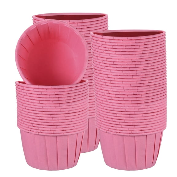 Uxcell Mini Cupcake Liners for Baking Cupcake, 100Pcs Cupcake Muffins Liners Cupcake Holders, Pink