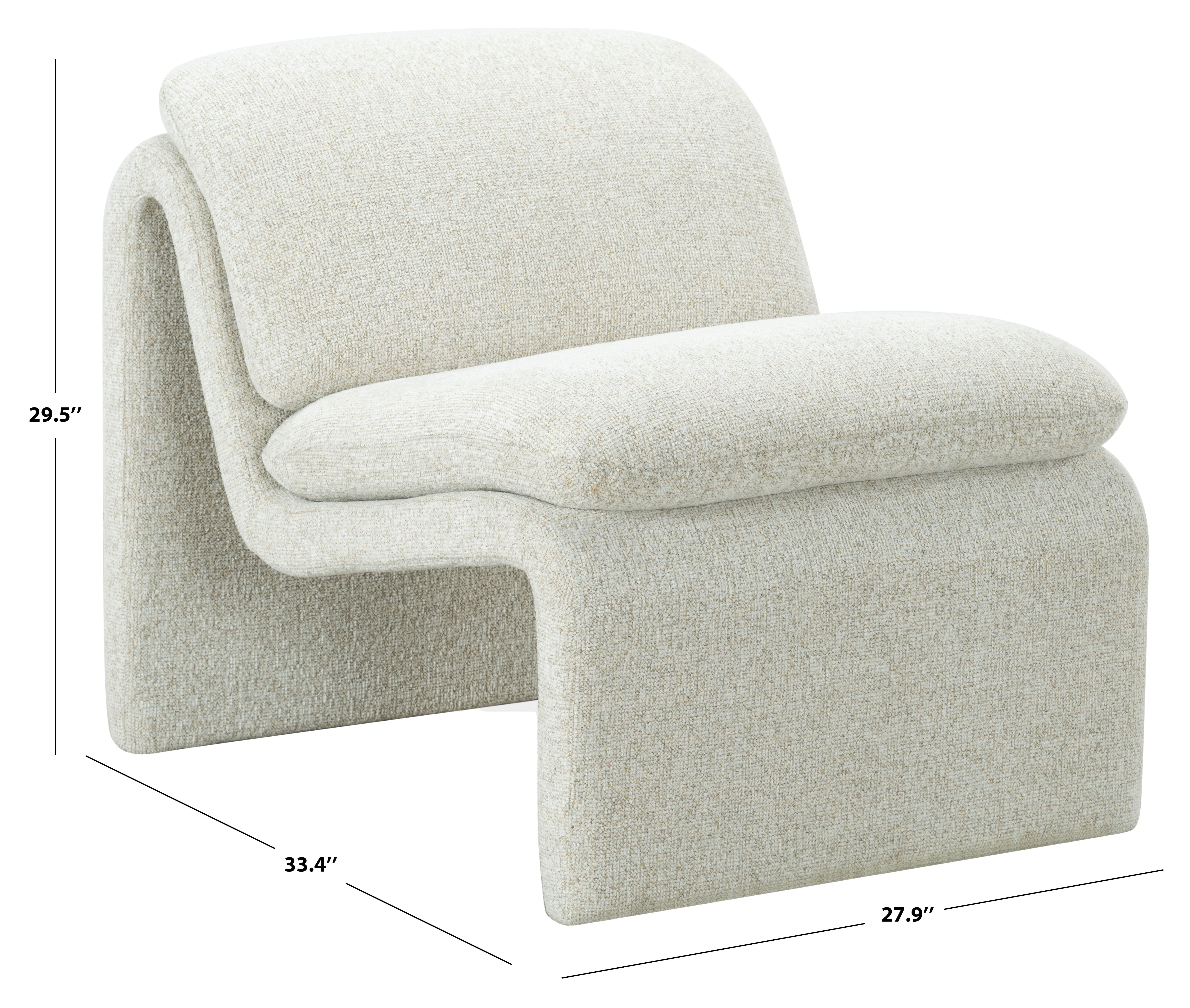 Safavieh Ainslie Performance Fabric Modern Accent Chair, Taupe