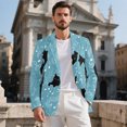 thumbnail image 2 of HELLHERO Piano Music Pattern Polyester One Button Suit Jackets with Regular Fit, Lightweight Solid Color Blazer for Business, 2 of 8