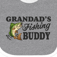 thumbnail image 4 of Inktastic Grandad's Fishing Buddy Boys Baby Bib, 4 of 4