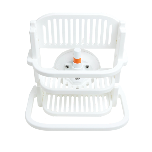 SeaSucker Shower Caddy SM8100W Holds Mini Soaps/Bar Soap/Loofa And Towel; White; Polyethylene; Vacuum Mount; With Handle