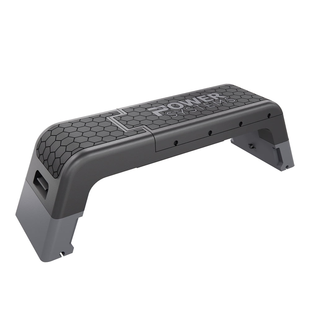 Power Systems Aerobic Deck, Adjustable Fitness Deck Bench w/Adjustable Deck & Resistance Band Clips