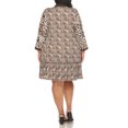 thumbnail image 3 of White Mark Women's Plus Size Leopard Print Shift Dress, 3 of 6