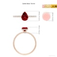 thumbnail image 4 of ANGARA Lab Grown Pear Ruby Hidden Halo Classic Engagement Ring for Women in 14K Rose Gold (Size-7x5mm) | July Birthstone, Birthday, Anniversary, Jewelry Gift for Women | Lab-Grown Ruby Ring, 4 of 7