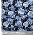 thumbnail image 1 of Soimoi Viscose Chiffon Fabric Leaves & Rose Flower Print Fabric by Yard 42 Inch Wide, 1 of 3