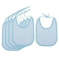 thumbnail image 1 of Baberos Impermeables para Niños perfecl 5 piezas Delantal de Tela Lavable azul 29 * 22 cm, 1 of 8