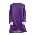 thumbnail image 4 of Chandails en Molleton de Noël pour Femmes Chemise Imprimée Décontractée Épaisse d'Hiver Col Rond Chaud Doux Mode sous-Vêtements Haut Pulls, 4 of 6