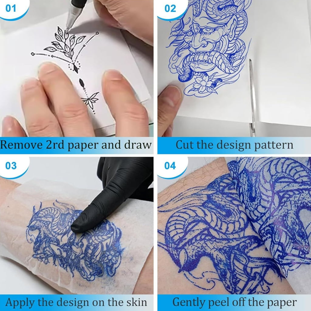 Pack of 100sheet Tattooing Transfer Paper for Thermal Transfer Tracing Designs