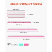 KFFKFF Inflatable Gymnastics Air Mat 10 ft Training Mat with Electric Pump, 4-inch Thick Durable Tumble Track, Versatile Mat for Home, Gym, Outdoor Activities, Yoga, Cheerleading, Beach, Park, Pink