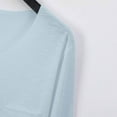 thumbnail image 5 of GuangCheng Mens T-Shirts,Skinny,Solid Color,Long Sleeve Tops,with Chest Pocket,Regular Fit,Soft,Crewneck Pullover Tees,Light Blue,Size 2XL, 5 of 6