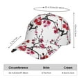 thumbnail image 5 of Goofa Cherry Blossoms Printed Baseball Cap for Men and Women - Adjustable Unisex Hat for Sports and Casual Wear,Sun protection Casual Outdoor Everyday Fashion Cap, 5 of 9