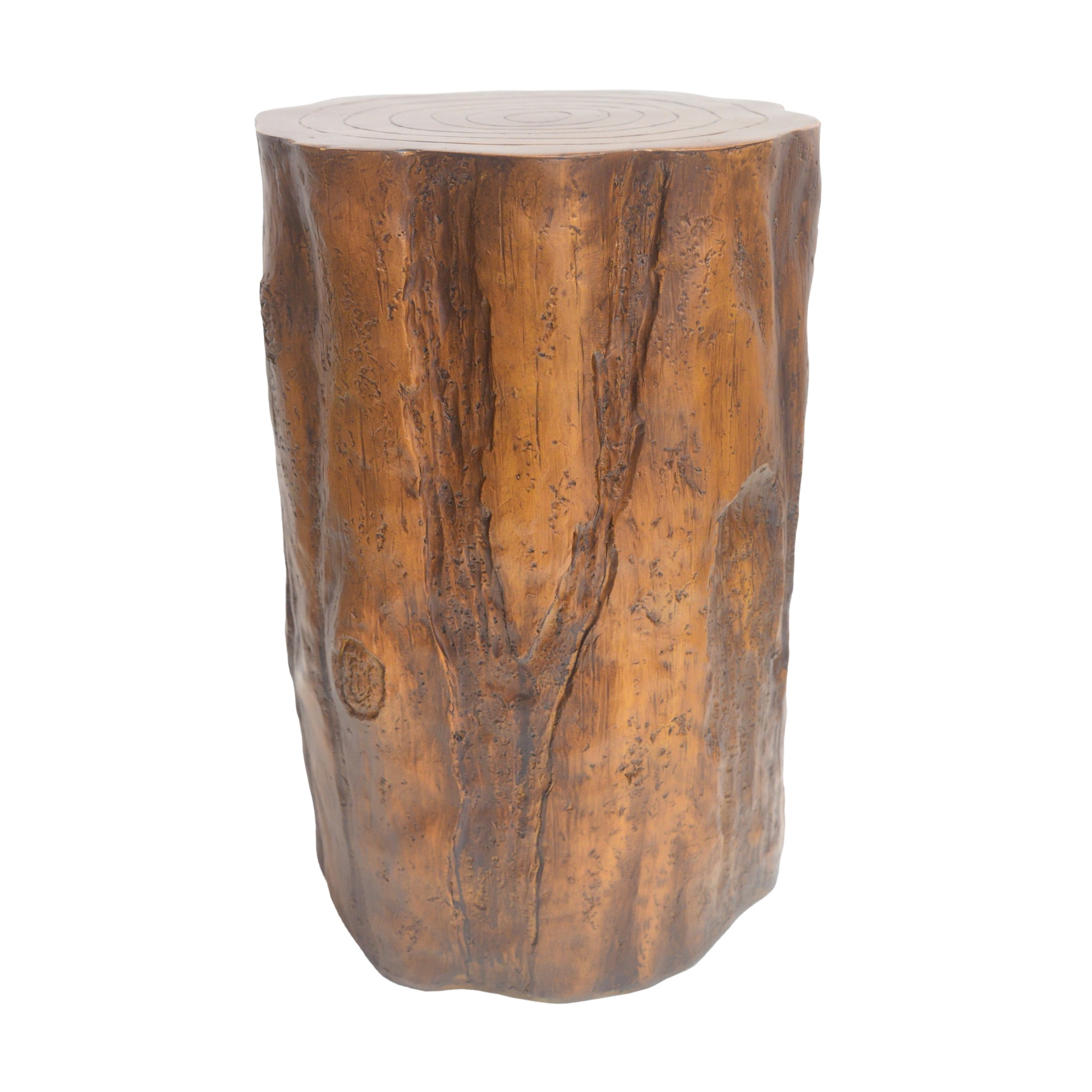 Christopher Knight Home 24.8" Outdoor Indoor Tree Stump MGO Side Table, Distressed Wood Grain, Brown