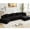 Black, variant on Boucle Sectional Sofa, High-Resilience Fabric & Dense Foam / Comfortable Seating for Taller Individuals