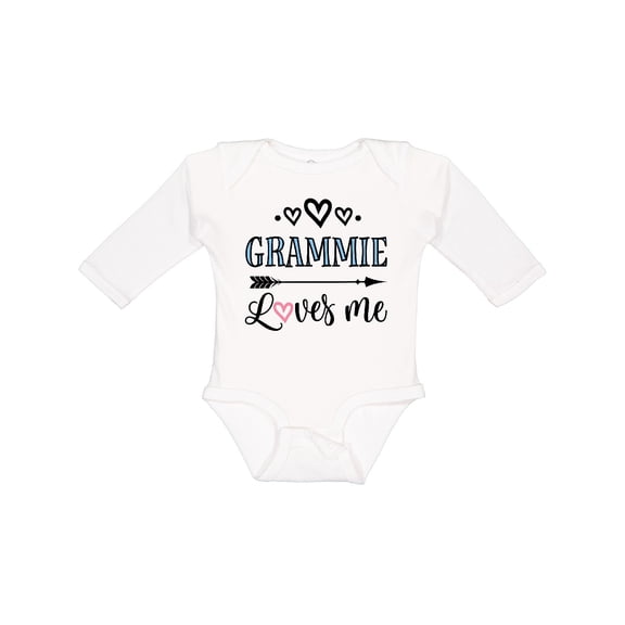 Inktastic Grammie Loves Me Arrow Childs Boys or Girls Long Sleeve Baby Bodysuit