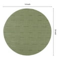 thumbnail image 3 of REGALWOVEN Round Placemats Set of 6 Placemats for Kitchen Dining Table Decor Washable Table Placemats Wipeable Table Mat Green 14*14in, 3 of 4