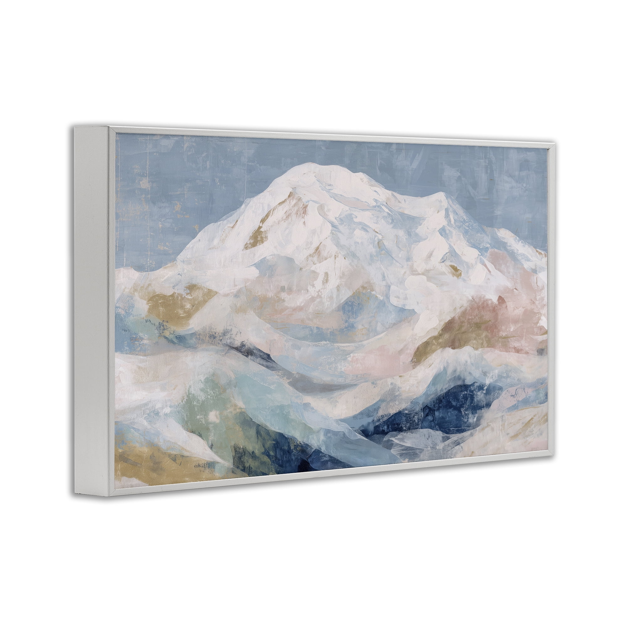 Stupell Industries Icy Mountain Range at Dusk White Framed Giclee Art, design by Chromatic Storm Studio