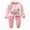 H011-Pink, variant on NOLDARES Pajamas Sets Toddler Boys Girls Snug Fit Pjs Kids Short Sleeve Graphic Top & Pants Sleepwear(H011-Brown)