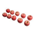 thumbnail image 6 of 10Pcs Simulation Fruit Plastic Fake Red Apples Artificial Green Apples Kitchen Home Party Decoration Photography Props (Red), 6 of 9