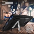 thumbnail image 2 of Black Tri-Shield Rugged Case Cover [with Metal Kickstand + Wrist Strap Lanyard] for LG Stylo 5, Stylus-5, 2 of 9