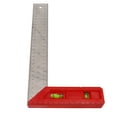 thumbnail image 3 of Framing Square, Professional Measurement Ruler 90 45 Degree Woodworking Square Carpenter Square Metal Ruler Right Angle Ruler Carpenter Square Layout Tool with Level Bubble, 3 of 7