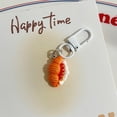 thumbnail image 7 of Loamitoy Keychain Pendant 1:1 Realistic Breakfast Food Shape Bag Charm Portable Resin Keyring with Metal Buckle, 7 of 7