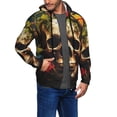 thumbnail image 2 of Kdxio Butterfly Flower Plant Skull Print Men Hoodies Casual Hoodies for Men with Zip Pockets Full Zip Long Sleeve Sweatshirt Sports Hooded Jacket-Large, 2 of 5