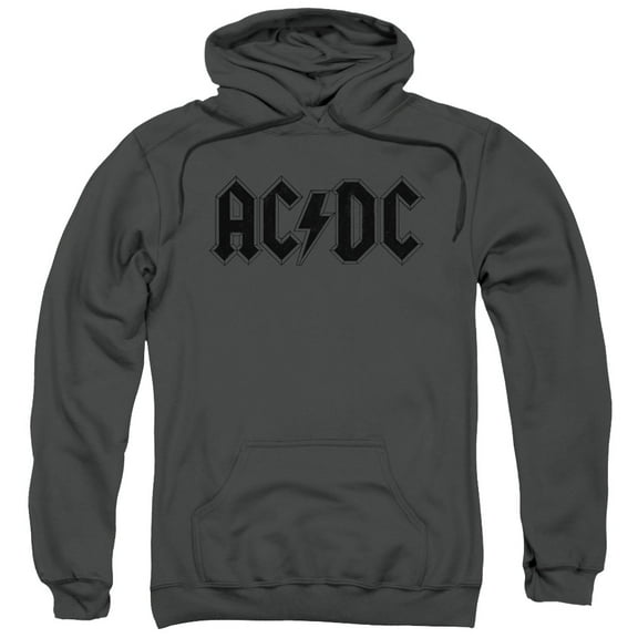 Men's AC/DC Worn Logo Hooded Sweatshirt XX-Large Charcoal