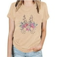 thumbnail image 2 of GaThRRgYP Tops for Women Trendy,Plus Size Tops for Women Dressy,GaThRRgYP Women's Fashion Crewneck Printed Short Sleeve T-shirt Casual Loose Shirt Tops, 2 of 4