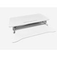 thumbnail image 4 of 32" Standing Desk Converter with Height Adjustable and Gap Spring, Stand Up Desk Riser with Wide Keyboard Tray, Dual Monitor and Laptop Workstation for Home, Office, White, 4 of 8