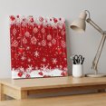 thumbnail image 4 of Ships Next Day Canvas Wall Art 10"x10", Christmas Red Wood Framed Canvas Print Painting, Snowflake Xmas Weeping Ball Winter Ready to Hang Small Picture Wall Decor for Home Kitchen Nursery Office, 4 of 9