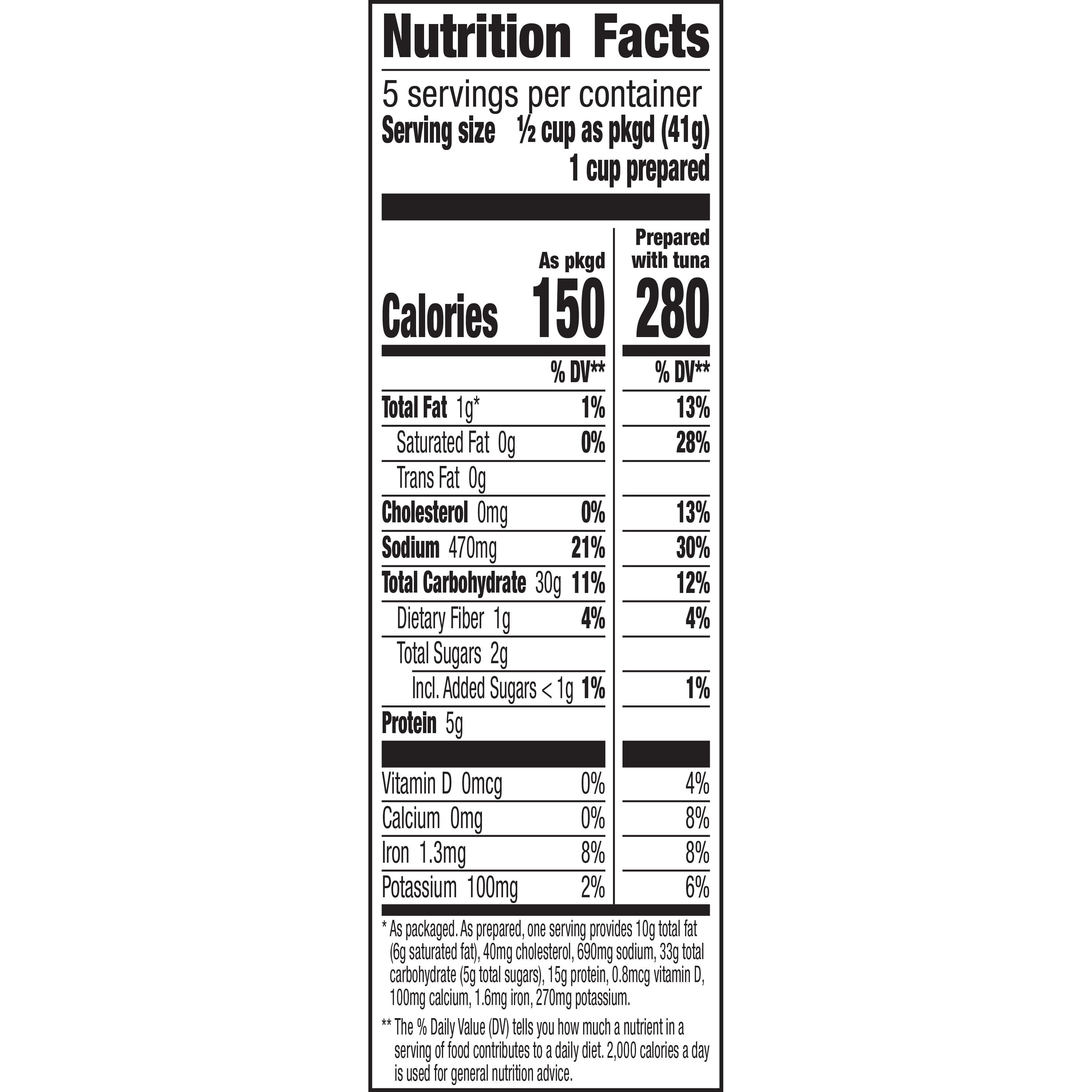 Tuna Helper Tetrazzini Pasta with Real Cheese, 7.3 Ounces Box