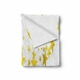 thumbnail image 2 of Stars Soft Flannel Fleece Blanket, Wave of Vibrant Stars in Golden Yellow Tones Modern Design Celestial Elements, Cozy Plush for Indoor and Outdoor Use, 50" x 60", Yellow and White, by Ambesonne, 2 of 6